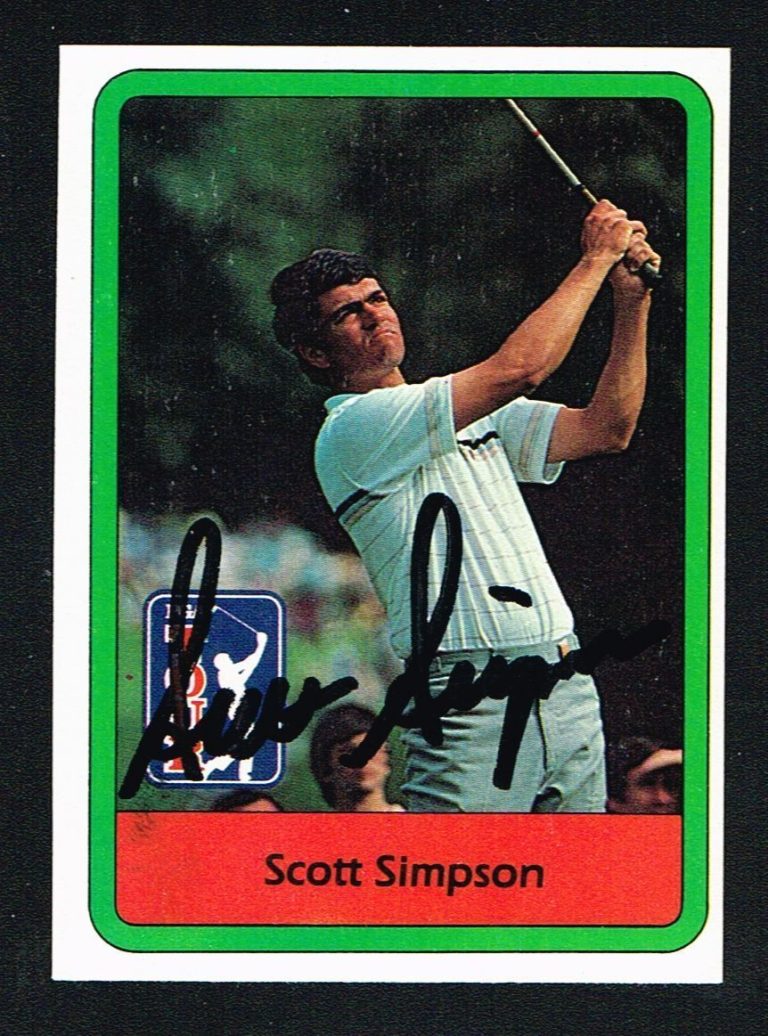 Scott Simpson #34 signed autograph auto 1982 Donruss Golf Trading Card