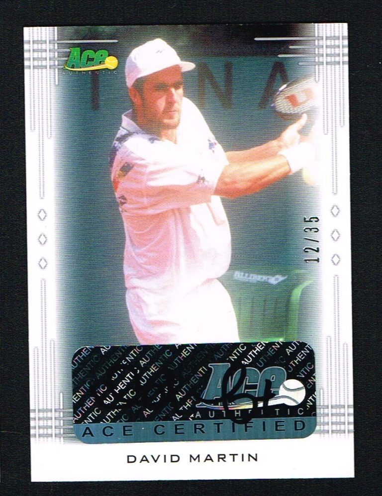 David Martin signed autograph auto 2013 Ace Authentic LEAF Tennis Card 12 of 35