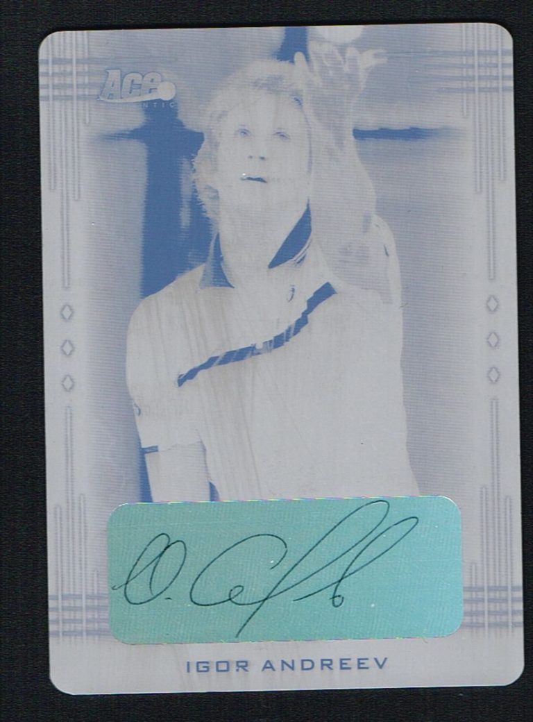 Igor Andreev signed autograph auto 2013 Ace Authentic LEAF Black Plate 1/1