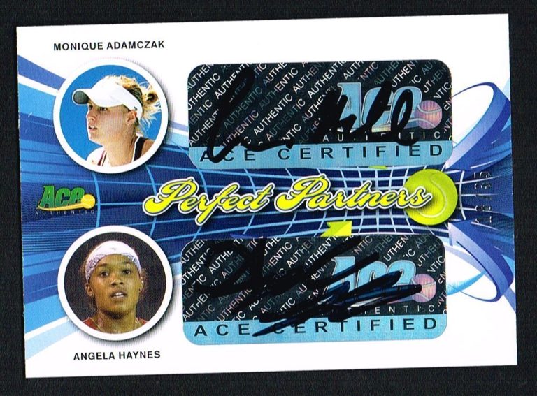 Monique Adamczak & Angela Hayes signed autograph auto 2013 Ace Authentic 18/35