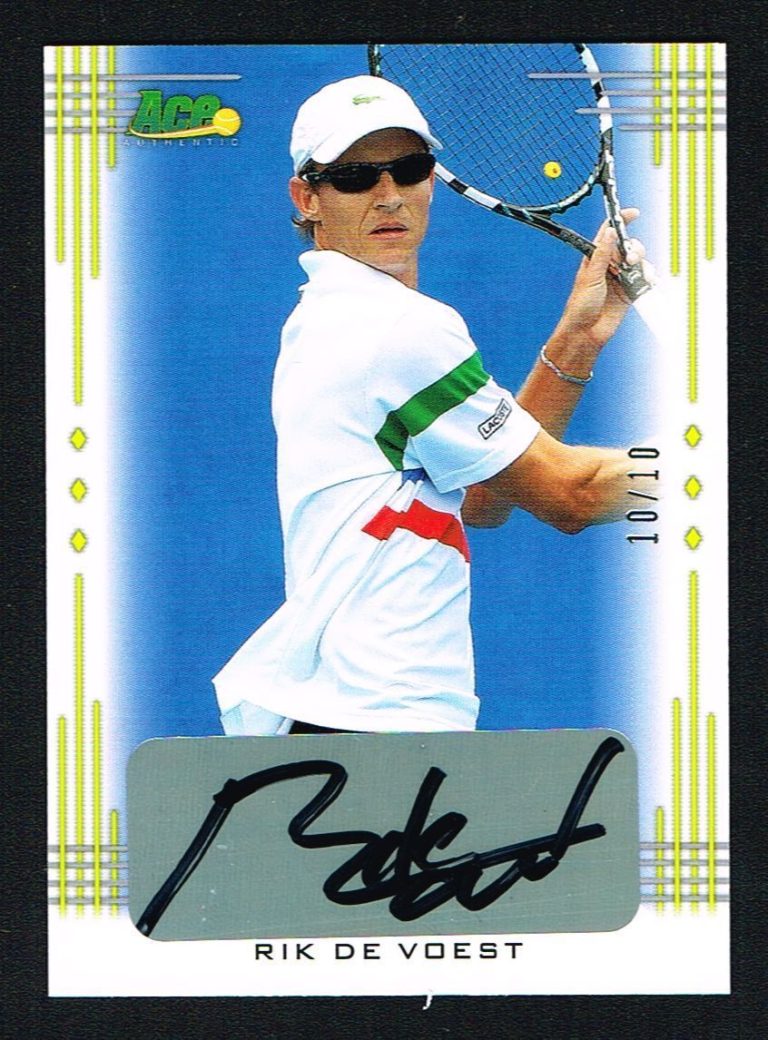 Rik De Voest signed autograph auto 2013 Ace Authentic LEAF Tennis Card 10/10