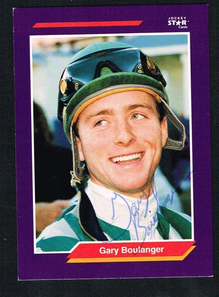Gary Boulanger signed autograph auto 1992 STAR Jockey Horse Racing Trading Card