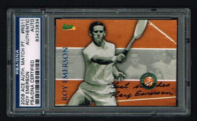 Roy Emerson signed autograph 2008 Ace Authentic #RG11 Tennis Card PSA Slabbed