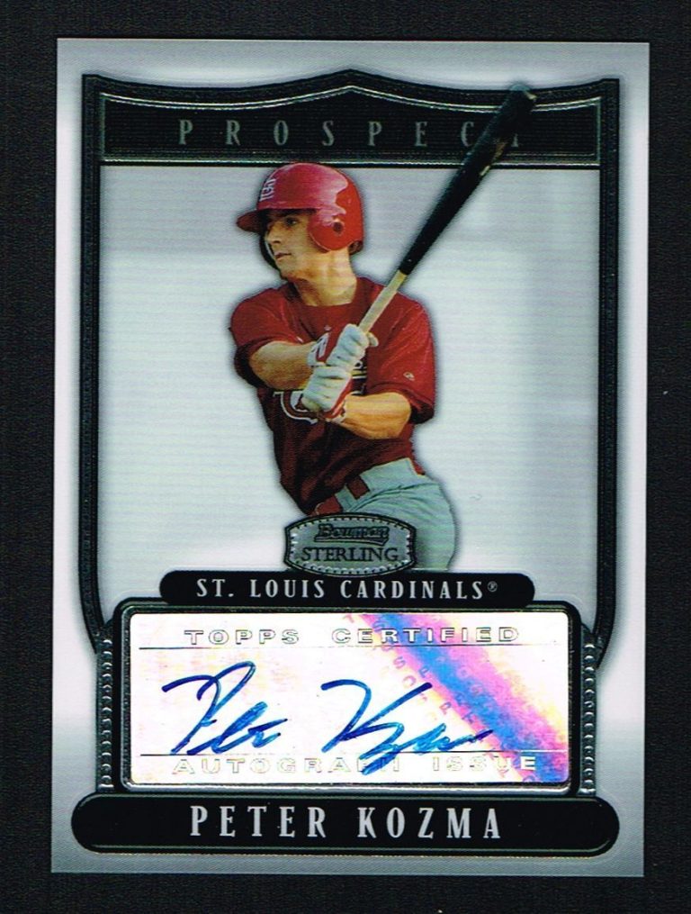Peter Kozma signed auto 2007 Topps Bowman Sterling Certified Autograph Issue