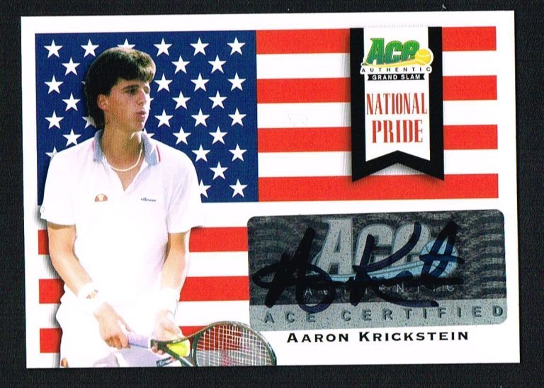 Aaron Krickstein signed autograph auto 2013 Ace Authentic Tennis National Pride