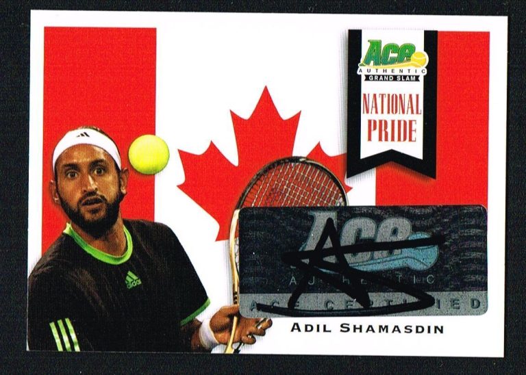 Adil Shamasdin signed autograph auto 2013 Ace Authentic Tennis National Pride