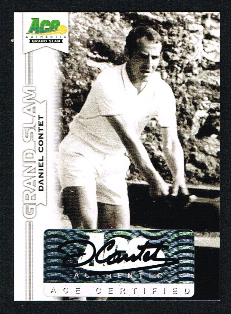 Daniel Contet signed autograph auto 2013 Ace Authentic Grand Slam Tennis
