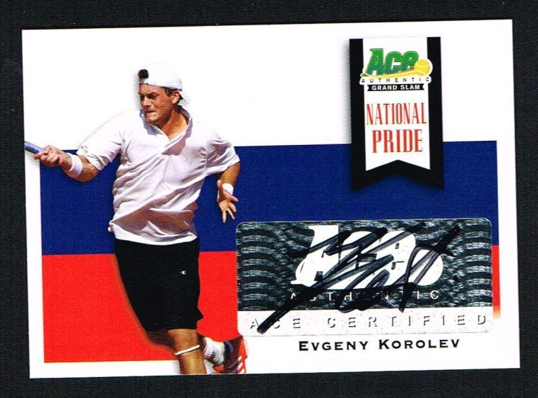 Evgeny Korolev signed autograph auto 2013 Ace Authentic Tennis National Pride