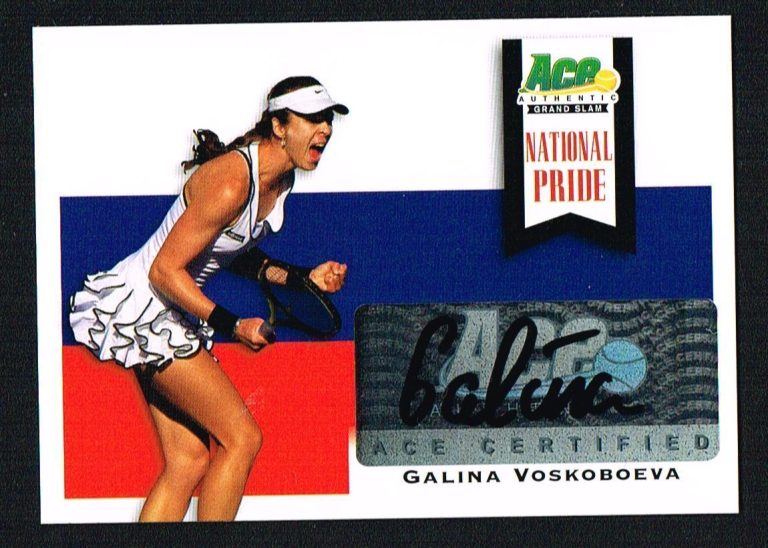 Galina Voskoboeva signed autograph auto 2013 Ace Authentic Tennis National Pride