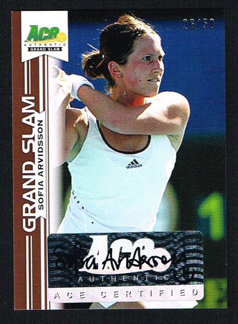 Sofia Arvidsson signed autograph auto 2013 Ace Authentic Grand Slam Tennis 26/50