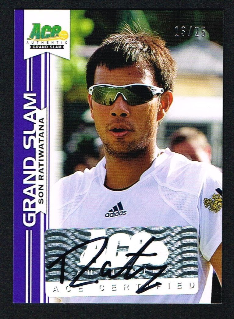 Son Ratiwatana signed autograph auto 2013 Ace Authentic Grand Slam Tennis 13/25
