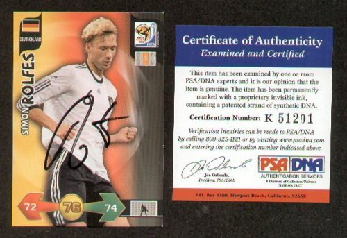 Simon Rolfes signed auto 2010 Panini World Cup PSA