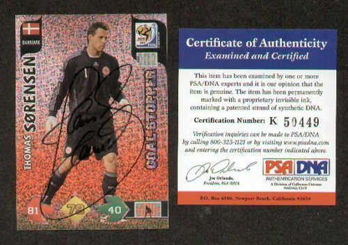 Thomas Sorensen signed auto 2010 Panini World Cup PSA