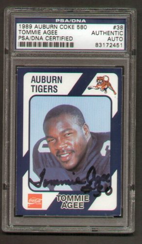 Tommie Agee signed autograph 1989 Auburn Coke  PSA/DNA