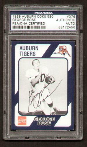 George Rose signed autograph 1989 Auburn Coke  PSA/DNA
