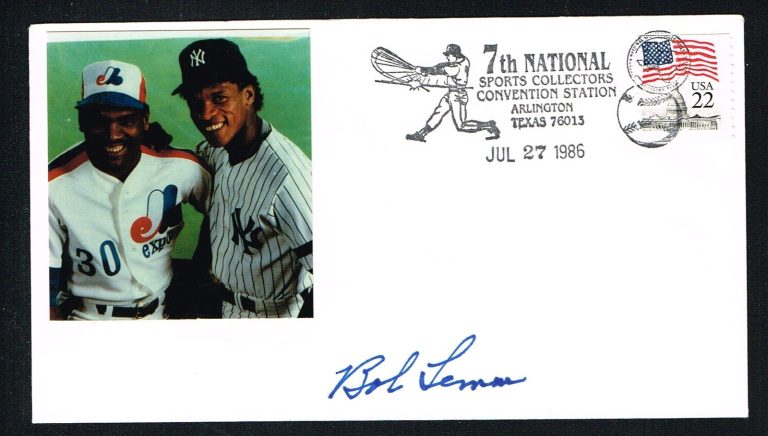 Bob Lemon (d. 2000) signed autograph auto 7th National Cover Baseball HOF'er
