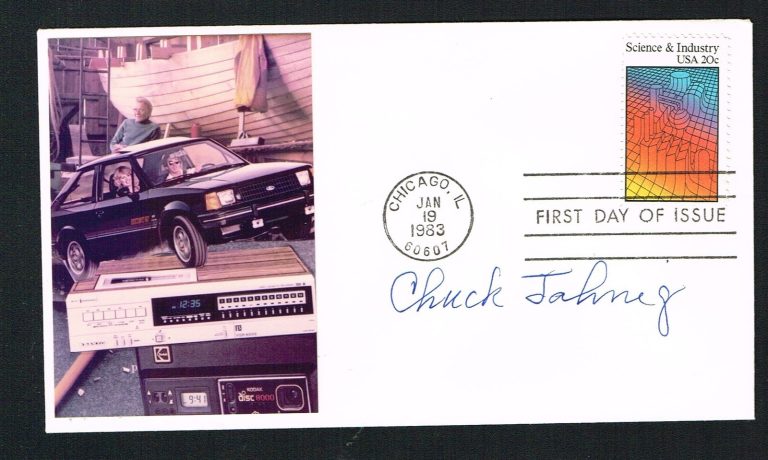 C E Chuck Jahnig signed autograph First Day Cover FDC Catalytic Cracking Process