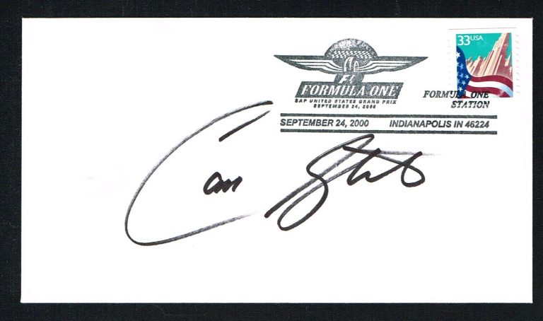 Cam Strader signed autograph auto Fomula One Postal Cover NASCAR Driver