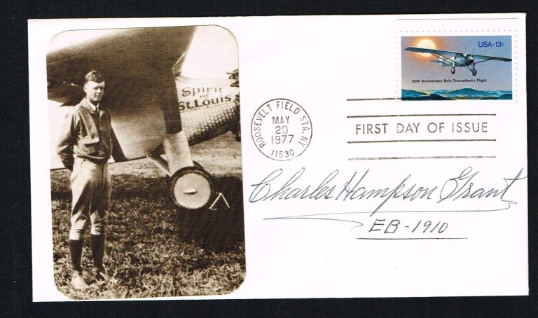 Charles Hampson Grant (d. 1987) signed autograph First Day Cover Early Bird