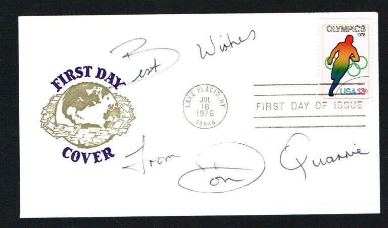 Don Quarrie signed autograph auto First Day Postal Cover FDC Jamaican Sprinter