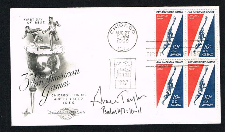 Grace Taylor signed autograph First Day Postal Cover FDC American Gymnast