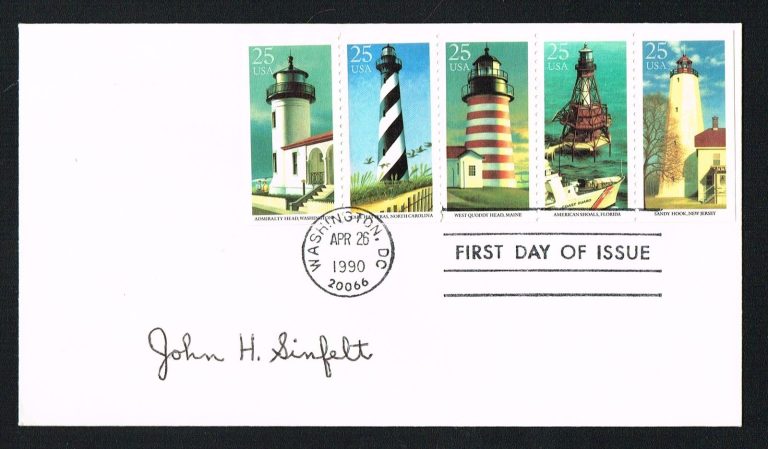 John H. Sinfelt (d. 2011) signed autograph auto First Day Postal Cover FDC Exxon