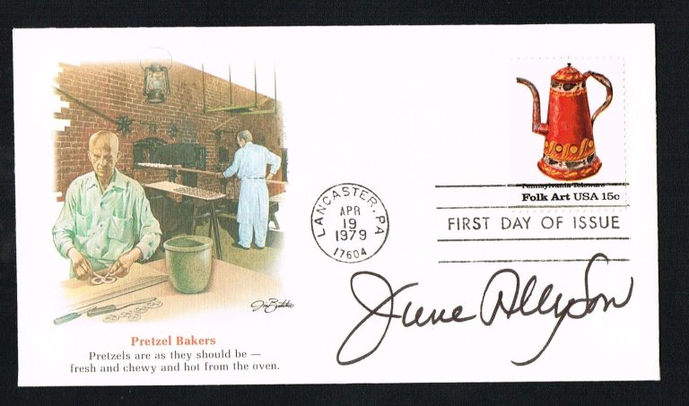 June Allyson (d. 2006) signed autograph auto First Day FDC Hollywood Actress