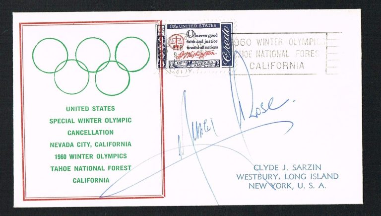 Murray Rose (d. 2012) signed autograph auto Olympic Postal Cover Swimmer