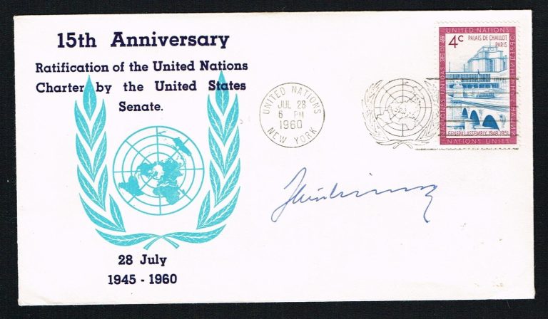 Pierre Pflimlin (d. 2000) signed autograph Postal Cover Prime Minister of France