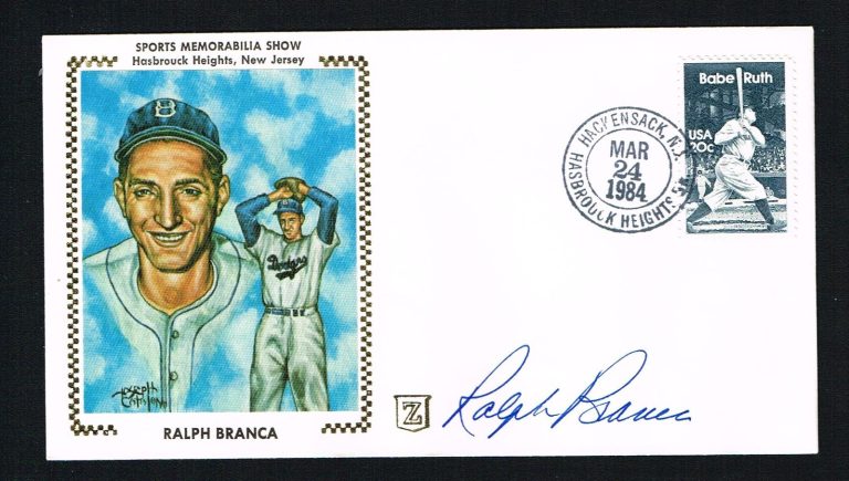 Ralph Branca signed autograph auto Postal Cover Former Baseball Pitcher 1944-56
