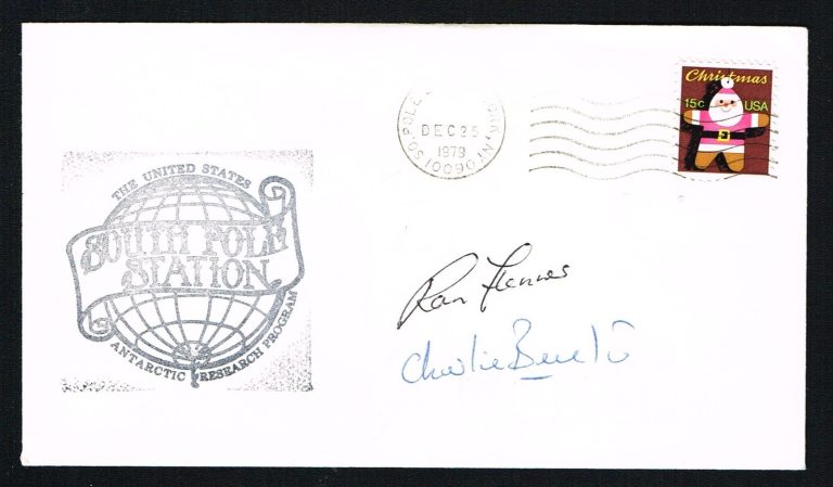 Ranulph Fiennes & Charles R Burton d. 2002 signed autograph auto Postal Cover