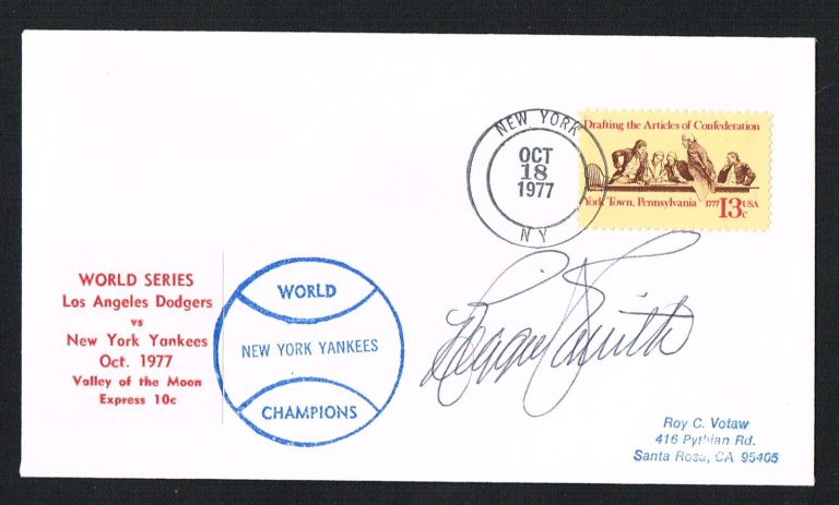 Reggie Smith signed autograph auto New York Postal Cover Baseball Player