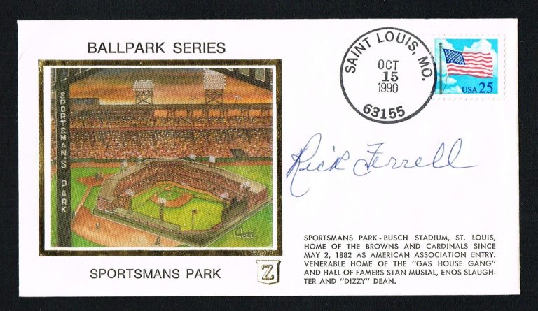 Rick Ferrell (d. 1995) signed autograph auto Postal Cover Baseball Hall of Fame