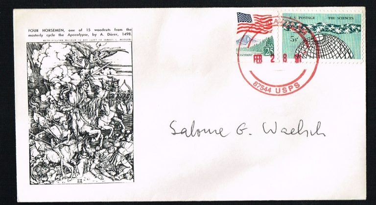 Salome Gluecksohn-Waelsch d. 2007 signed autograph auto Postal Cover Geneticist
