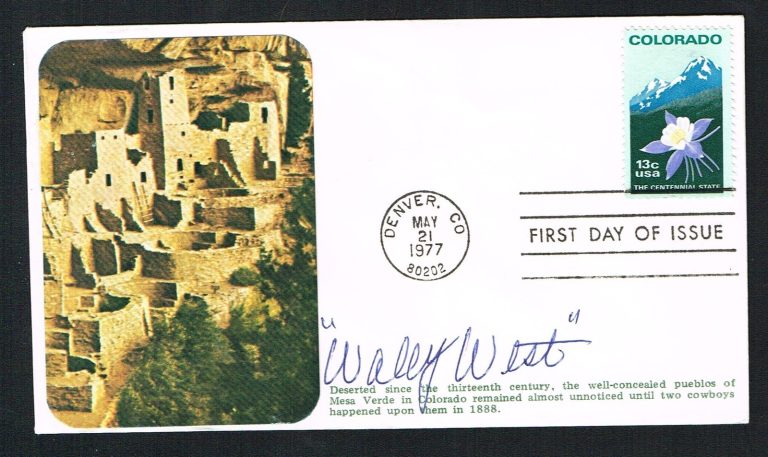 Wally West (d. 1984) signed autograph First Day Postal Cover FDC Cowboy Actor