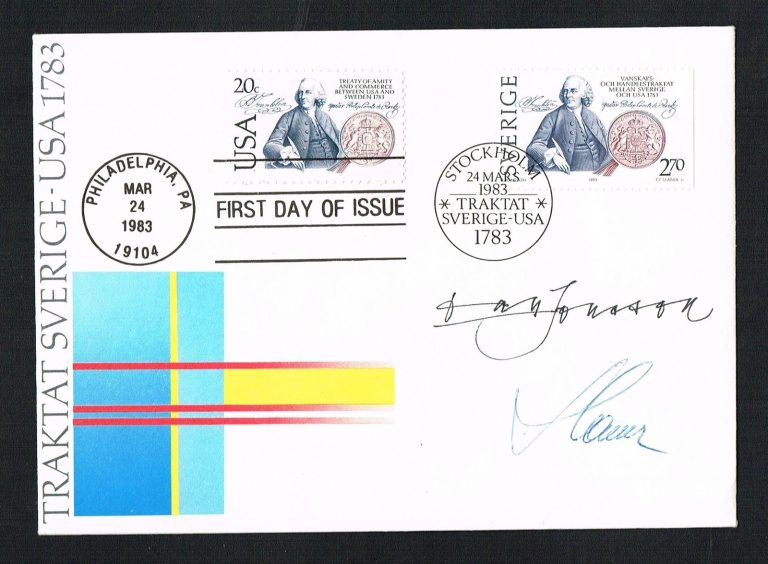 Dan Jonsson & Czelaw Slania d. 2005 signed autograph Cover FDC Artist Designer