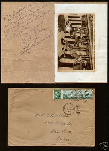 Gale Storm & Leon Bonnell Vintage signed autographed FC