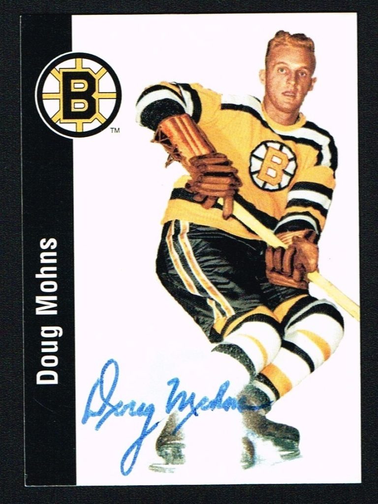 Doug Mohns #18 (d 2014) signed autograph 1994 Parkhurst Missing Link Card