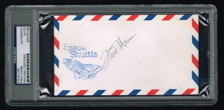 Fred Haise signed autograph Postal Cover FDC Apollo 13 Astronaut PSA Slabbed