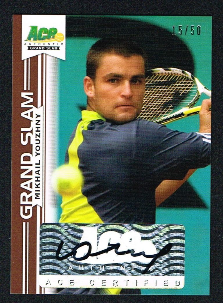 Mikhail Youzhny signed autograph auto 2013 Ace Authentic Grand Slam Tennis 15/50