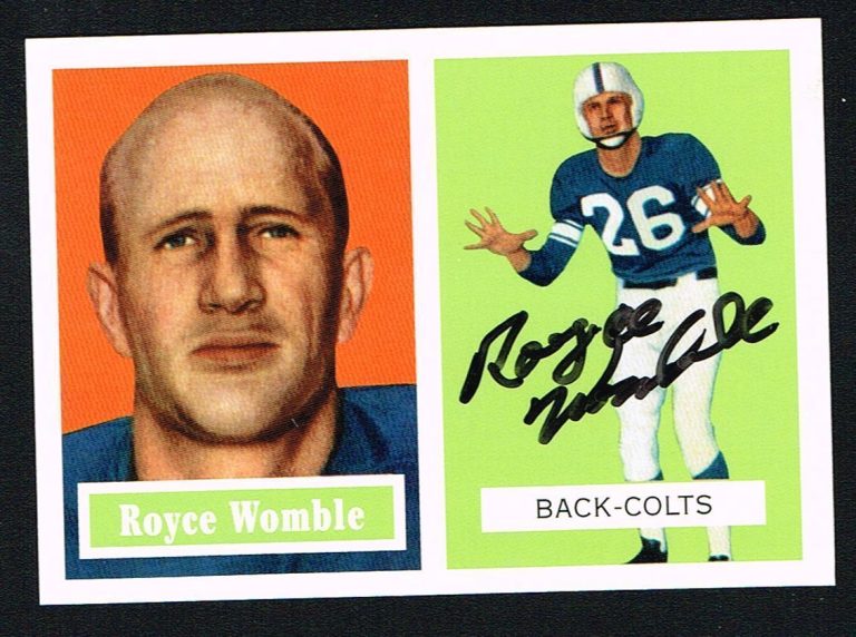 Royce Womble #86 signed autograph auto 1994 Topps 1957 Archives Football Card