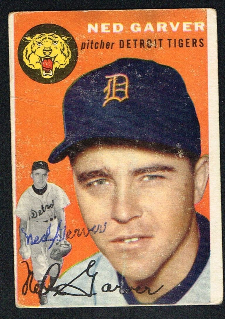 Ned Garver #44 signed autograph auto 1954 Topps Baseball Trading Card