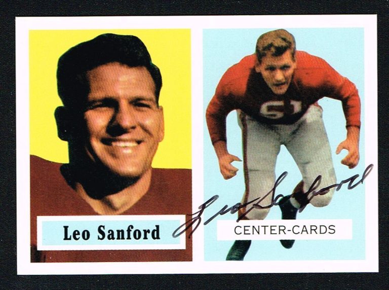 Leo Sanford #74 signed autograph auto 1994 Topps 1957 Archives Football Card