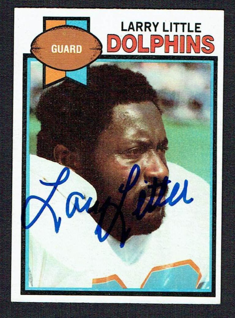 Larry Little #60 signed autograph auto 1979 Topps Football Trading Card