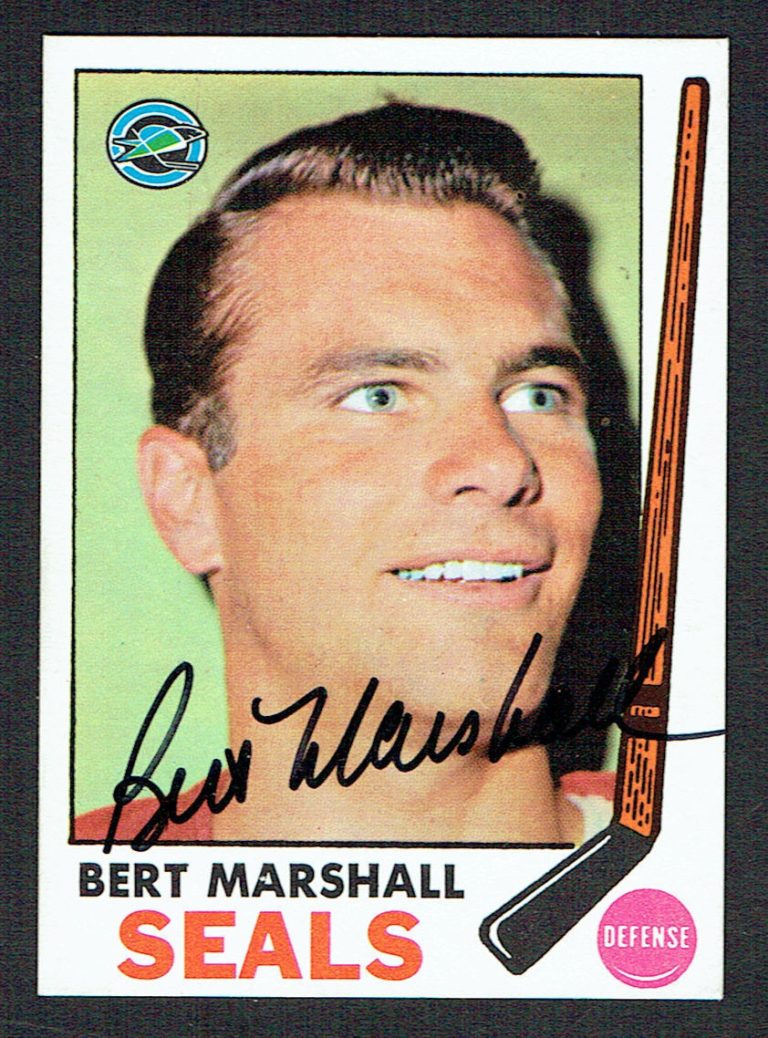 Bert Marshall #80 signed autograph auto 1969 Topps Hockey Trading Card