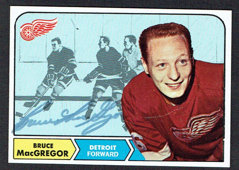 Bruce MacGregor #30 signed autograph auto 1968 Topps Hockey Trading Card