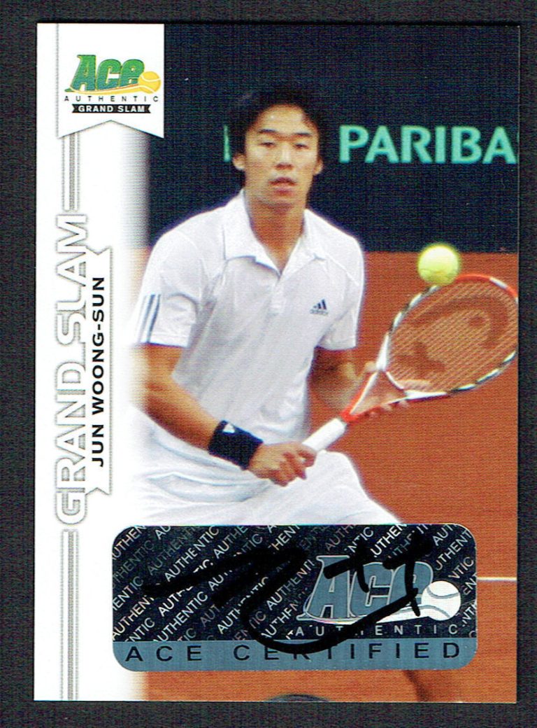 Jun Woong-Sun #BA-JWS signed autograph auto 2013 Ace Authentic Grand Slam Tennis
