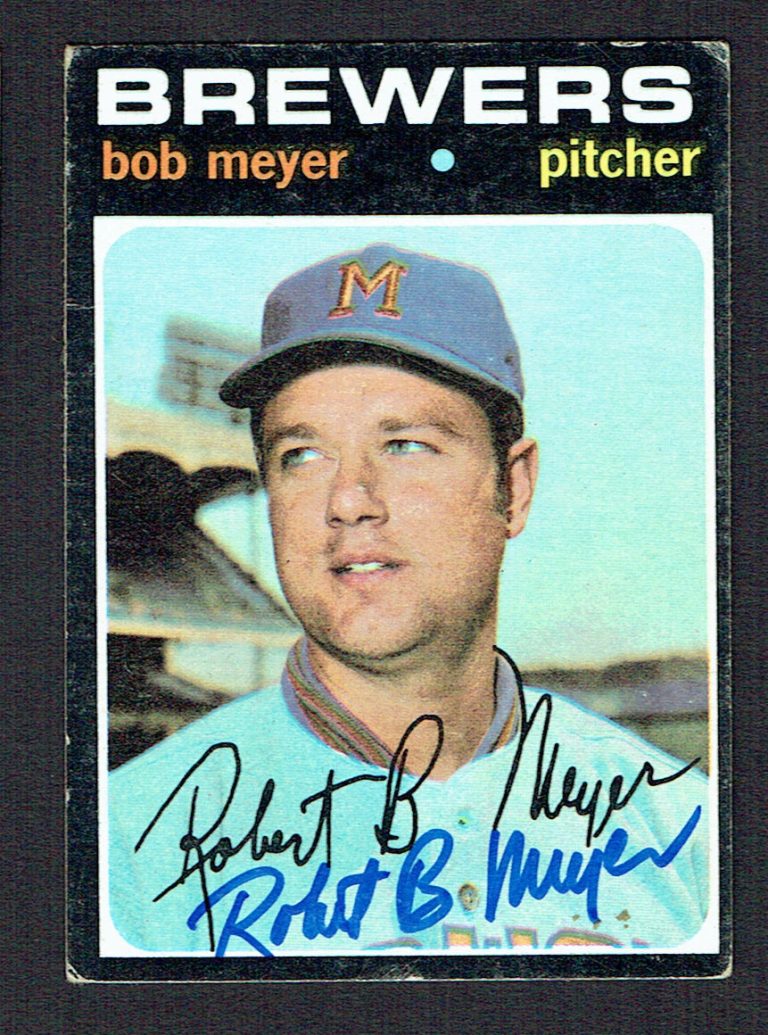 Bob Meyer #456 signed autograph auto 1971 Topps Baseball Trading Card