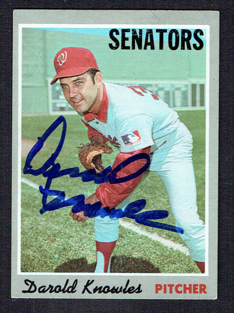 Darold Knowles #106 signed autograph auto 1970 Topps Baseball Trading Card