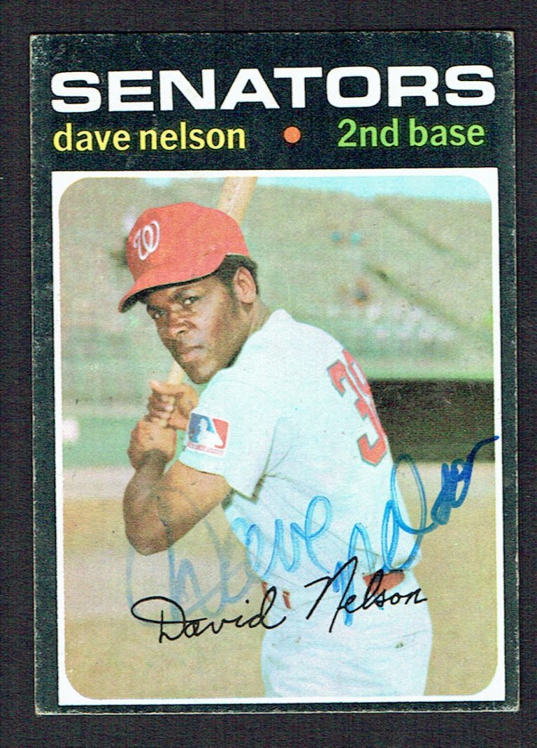 Dave Nelson #241 signed autograph auto 1971 Topps Baseball Trading Card